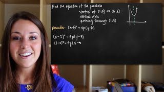 Equation of a parabola conic section KristaKingMath [upl. by Rebeh511]