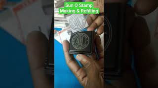 How to make Sun Stamper Q Society Round stamp sunstamprefill inkrefill selfinkstamp viral short [upl. by Aribold]