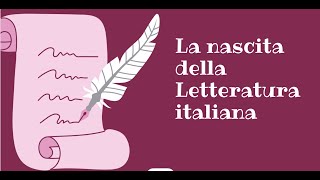 La nascita delle Letteratura italiana [upl. by Dnalerb]