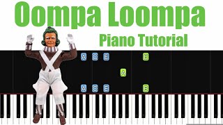 Oompa Loompa Piano Tutorial  🍫Easy Chord on Left Hand [upl. by Haleeuqa]