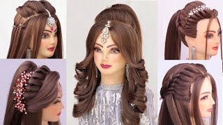 5 bridal hairstyles kashees l Easy Diwali hairstyle l Front variation l wedding hairstyles kashees [upl. by Ullund]