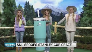 Trending With Marcus SNL spoofs the Stanley cup craze [upl. by Eelyk]