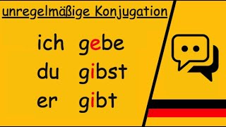 Unregelmäßige Verben  Konjugation im Präsens einfach erklärt  Deutsch macht Spaß [upl. by Kordula]