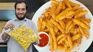 Besan wali Chips at Home  Crispy Aloo Fries Make and Freeze  Frozem Potato Fries [upl. by Dviad803]