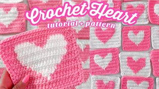 Crochet Heart Tutorial  How to Crochet a Heart [upl. by Madlen80]