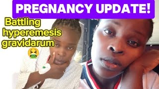 PREGNANCY UPDATE BATTLING HYPEREMESIS GRAVIDARUM  FIRST TRIMESTER OF PREGNANCY [upl. by Neelrihs]