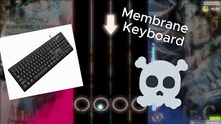 using a office membrane keyboard on osumania ASMR [upl. by Renruojos]