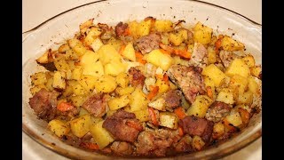 Картошка с Мясом в Духовке Простой рецепт Очень Вкусного картофеля с Мясом в Духовке [upl. by Anselmi]