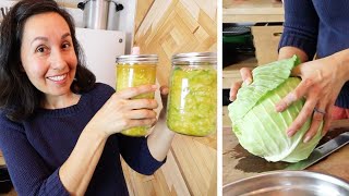 How to MAKE Sauerkraut 7 Ingredients [upl. by Sinegold]