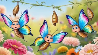 The Journey of the Little Caterpillars  Animals Song for Kids 🎵🎵 [upl. by Odirfliw]