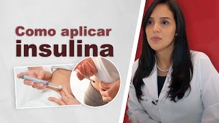 Como aplicar insulina Autoaplicação da insulina [upl. by Illene]