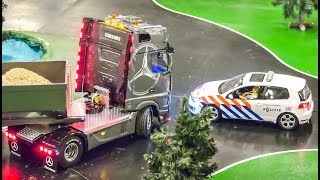 FANTASTIC RC Trucks in motion on an exhibition display [upl. by Yirinec326]