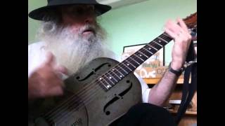 Slide Guitar Blues Lesson in Open G Tuning Guitar Lesson  Mannish Boy On My National Steel NPB12 [upl. by Farley]