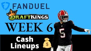 DraftKings NFL Week 6 amp FanDuel Week 6 Lineups NFL DFS Strategy 2024 [upl. by Hobie59]