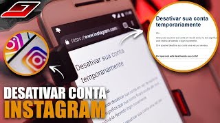 Como DESATIVAR o INSTAGRAM Temporariamente ATUALIZADO [upl. by Joh]