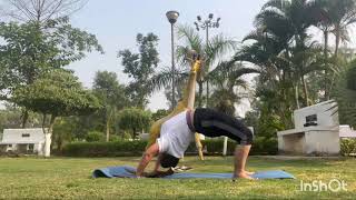 Yoga flow with Megha Khurana yogaroutine yogatime yogafun yogapractice yoganation yogaworkout [upl. by Orsay539]