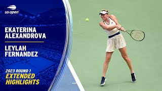 Ekaterina Alexandrova vs Leylah Fernandez Extended Highlights  2023 US Open Round 1 [upl. by Atile]