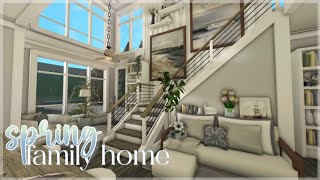 Bloxburg  Spring TwoStory Family Home  Roblox  House Build [upl. by Sweatt567]