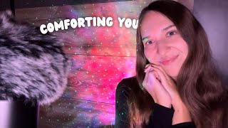 ASMR Comforting you 💜 Slow amp Gentle Fluffy Mic Close Up Whispers Hand Movements Anxiety Relief [upl. by Kuo193]