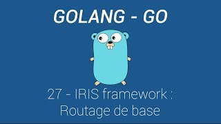 GoGolang 27  Iris framework  Routage de base [upl. by Lanae950]