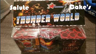 Thunder World 3 Salute Cakes Pyrostar France 2018 Xtremepyro [upl. by Nyllewell]