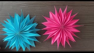 DIY Christmas Paper Snowflake Decoration ChristmasDIY SnowFlakeCraft ChristmasDecoration [upl. by Kcirtapnaes]