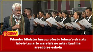 PM husu profesór foinsae sira atu labele tau arte marsias no arte ritual iha areadores eskola [upl. by Ebenezer]