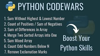 Solving 7 Codewars Challenges in Python  Beginner to Intermediate Problems [upl. by Ashman]