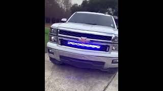 Dual color strobe light bar 315” white blue [upl. by Eirroc678]