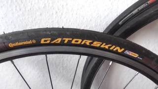 Continental Gatorskin 700x25c Road Bike Tyre Review [upl. by Marutani]