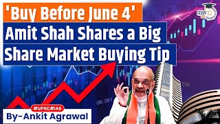 Amit Shah Shares Stock Market Tip Buy before June 4  LokSabha Election 2024  Stock Market [upl. by Yrotciv487]