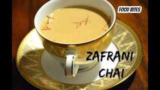 Dubai Style Zafrani chai  Karak chai saffron flavored Saffron flavored Tea  recipe by FOOD BITES [upl. by Aynatal]