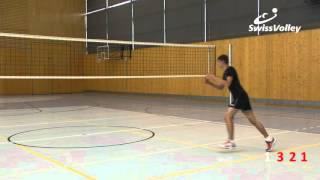 Technikvideo Männer  Footwork  Mitte  Annahme  Version 2015 [upl. by Tommy]