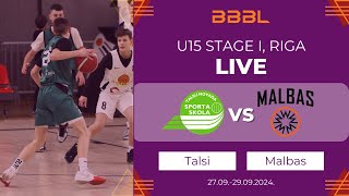 Talsi 2010 vs Malbas BBC 2010  BBBL Boys U15 [upl. by Sileas770]