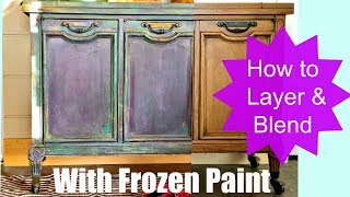 Thrifted amp Up cycled How to Paint Furniture Blend amp Layer colors like an Artist using water [upl. by Rotberg896]