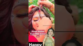 Quick Natural Sindoor Application💖shorts youtubeshorts fashion dailyhacks bridalhack hack fyp [upl. by Nahtahoj]