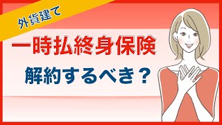 外貨建て一時払終身保険は今解約するべきか？ [upl. by Rad382]