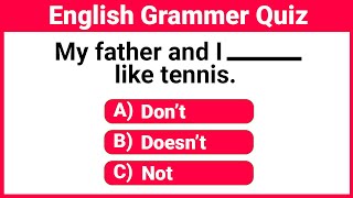 30  English Grammar Quiz  All 12 Tenses Mixed test  Test your English [upl. by Gussie]