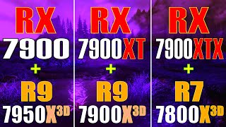 RX 7900  RYZEN 9 7950X3D vs RX 7900XT  RYZEN 9 7900X3D vs RX 7900XTX  RYZEN 7 7800X3D [upl. by Ethelin]