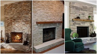 20 Best Stone Fireplace Ideas Designs 2024  Living Room Interior With Stone Wall Fire Place [upl. by Den]