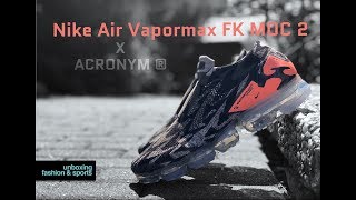 Nike Air Vapormax FK MOC 2 x ACRONYM ‘Thirsty Bandit’  UNBOXING amp ON FEET  fashion shoes  4K [upl. by Akinnej]