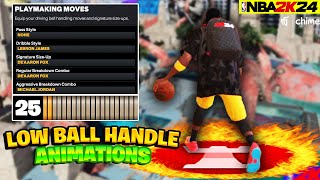 The BEST Dribble Moves For A Low Ball Handle on NBA 2K24 [upl. by Anirbak]