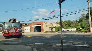 North Belmore ladder 658 and engine 656 going to a parade [upl. by Frankhouse]