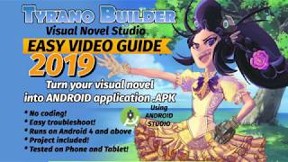 Tyrano Builder How to create apk for Visual Novel [upl. by Aninad]