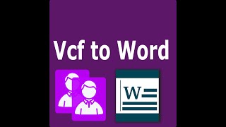 Vcf To Word [upl. by Odranreb]