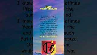 twenty one pilots  Ride Lyrics shorts [upl. by Tice282]