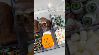 Hot Chocolate Bar 💀 halloweenvideos halloween viralvideos satisfying asmr sweets fypシ゚ [upl. by Enyamrahc]