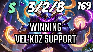 Velkoz support gameplay Ranked S14 328 S WIN VelKOZ LOL 169 Game Winning [upl. by Zeni]