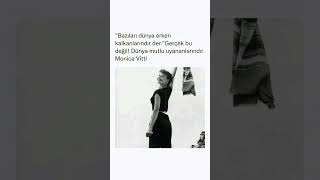 Monica Vitti quotDünya mutlu uyananlarındırquot felsefe edebiyat şiir monicavitti [upl. by Nylrak129]