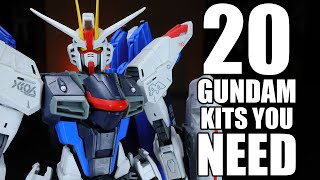 Top 20 Gundam kits you NEED [upl. by Ecerehs]